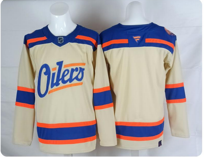 Custom Men NHL Edmonton oilers Cream 2026 jersey